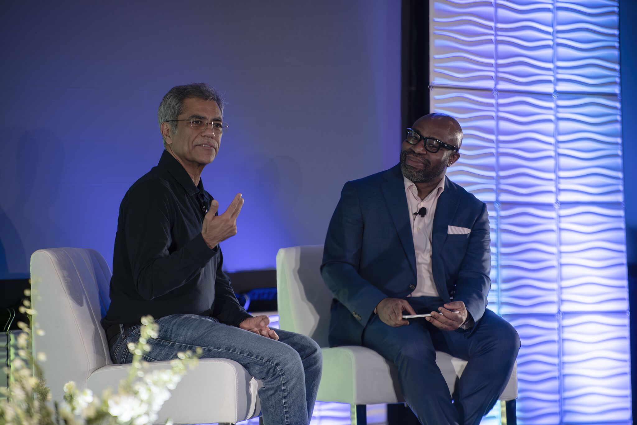 Olawale Oladehin fireside chat on stage